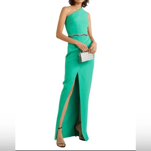 green emerald velvet dress Contessa Long Dress in Jewel Green  Maison Safiyaa USA